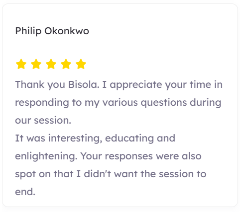 Testimonial from Philip Okonkwo